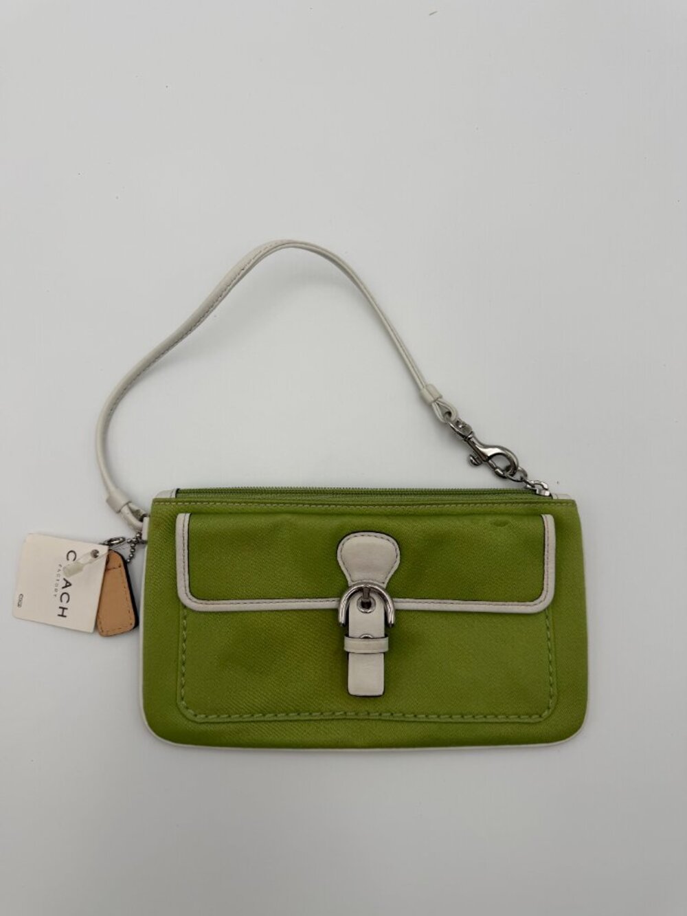 Coach Factory Green Wristlet Wallet/little purse NWT
